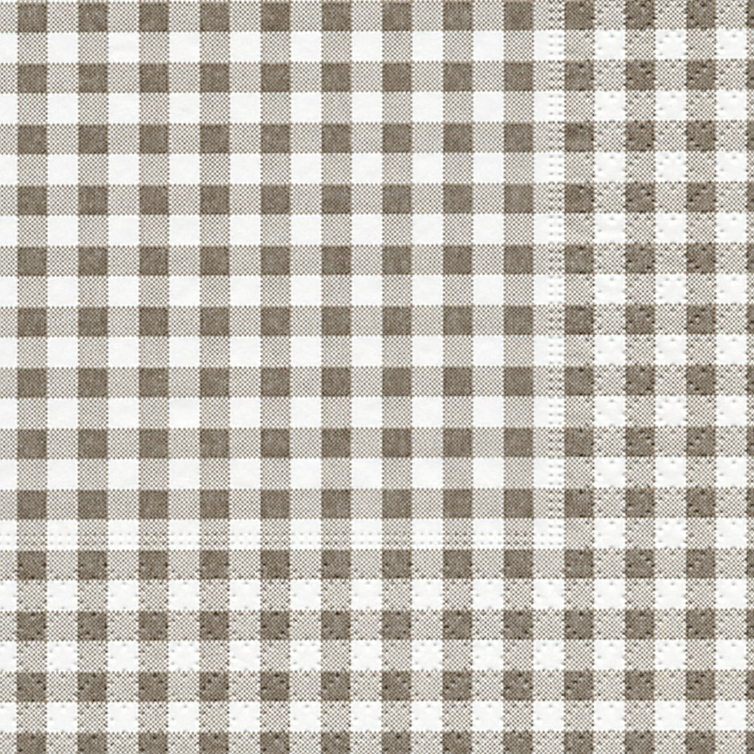 Brown Prairie Gingham Lunch Napkin