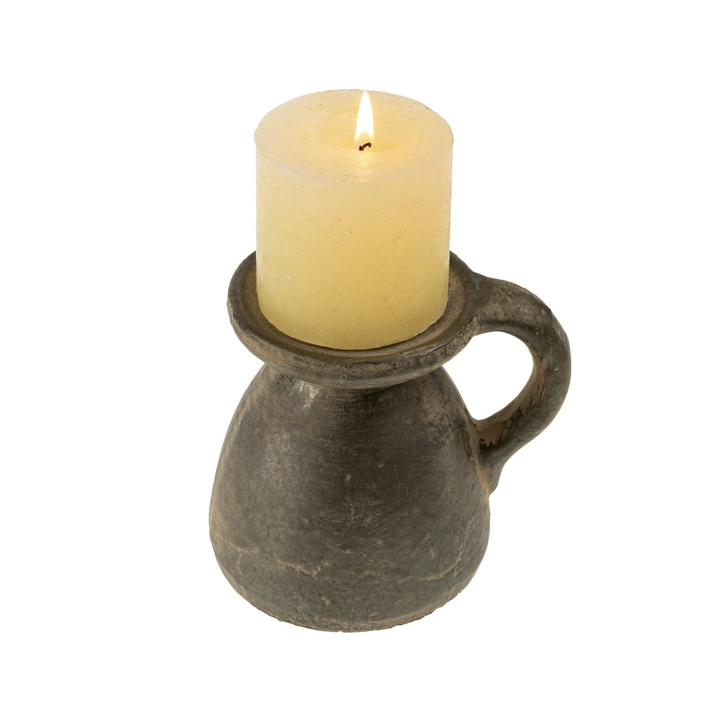 Clay Hearth Pillar Candle Holder