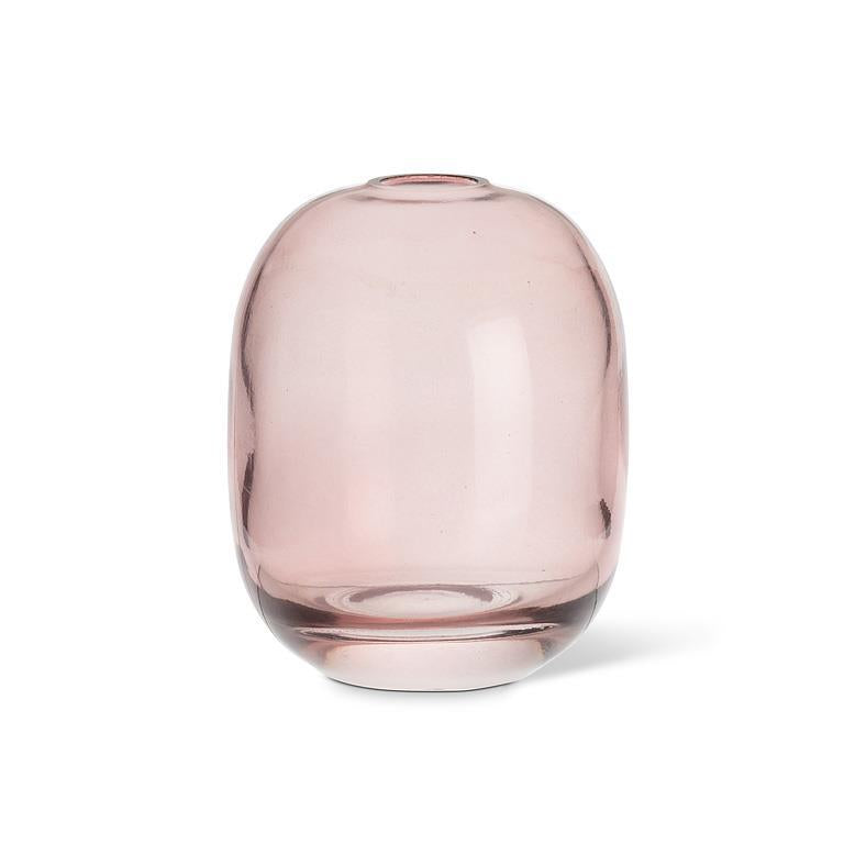 Pink Glass Barrel Vase