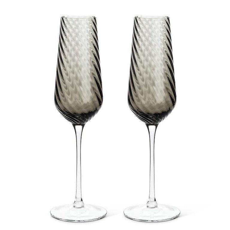 Noir Slender Flute Set of 2