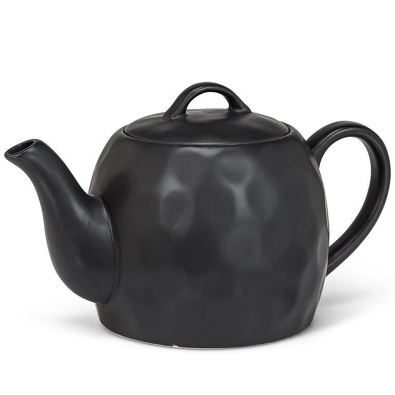 Luna Black Black Teapot