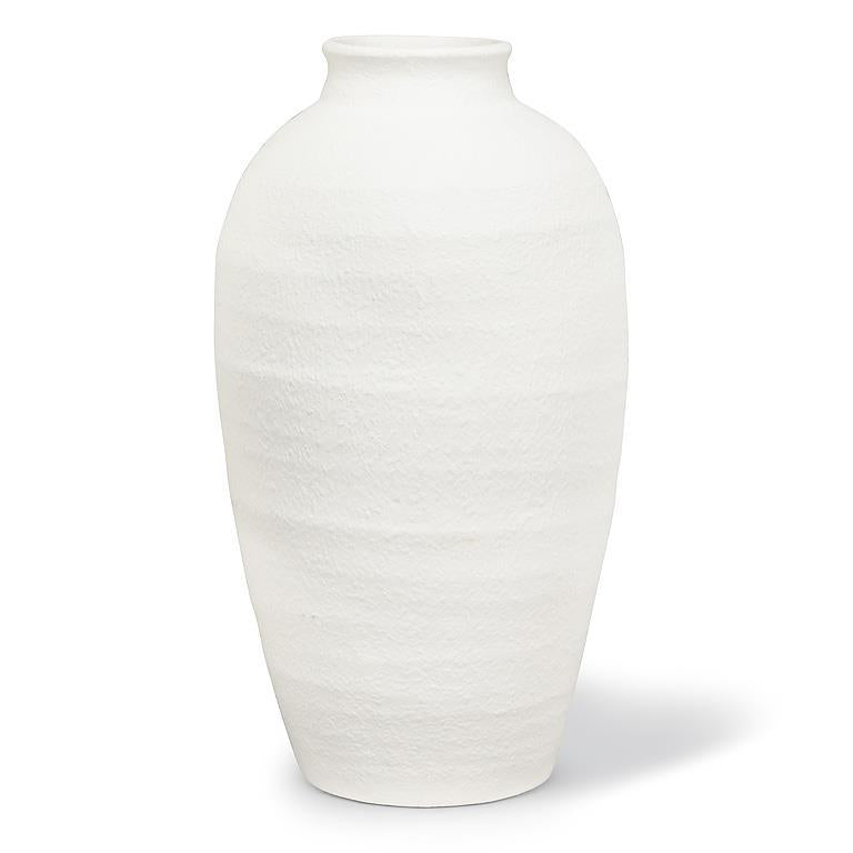 Sorella White Textured Stone Vase