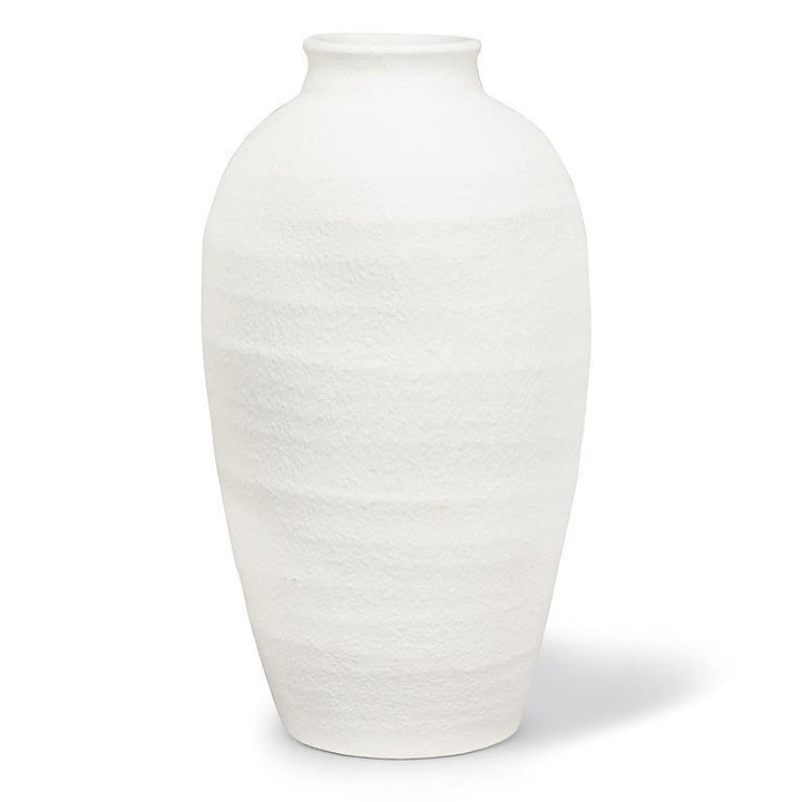 Sorella White Textured Stone Vase
