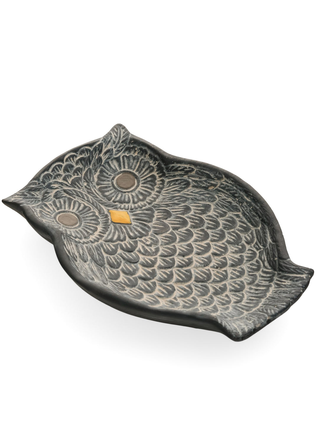 Nocturne Owl Tray in Stone Blue