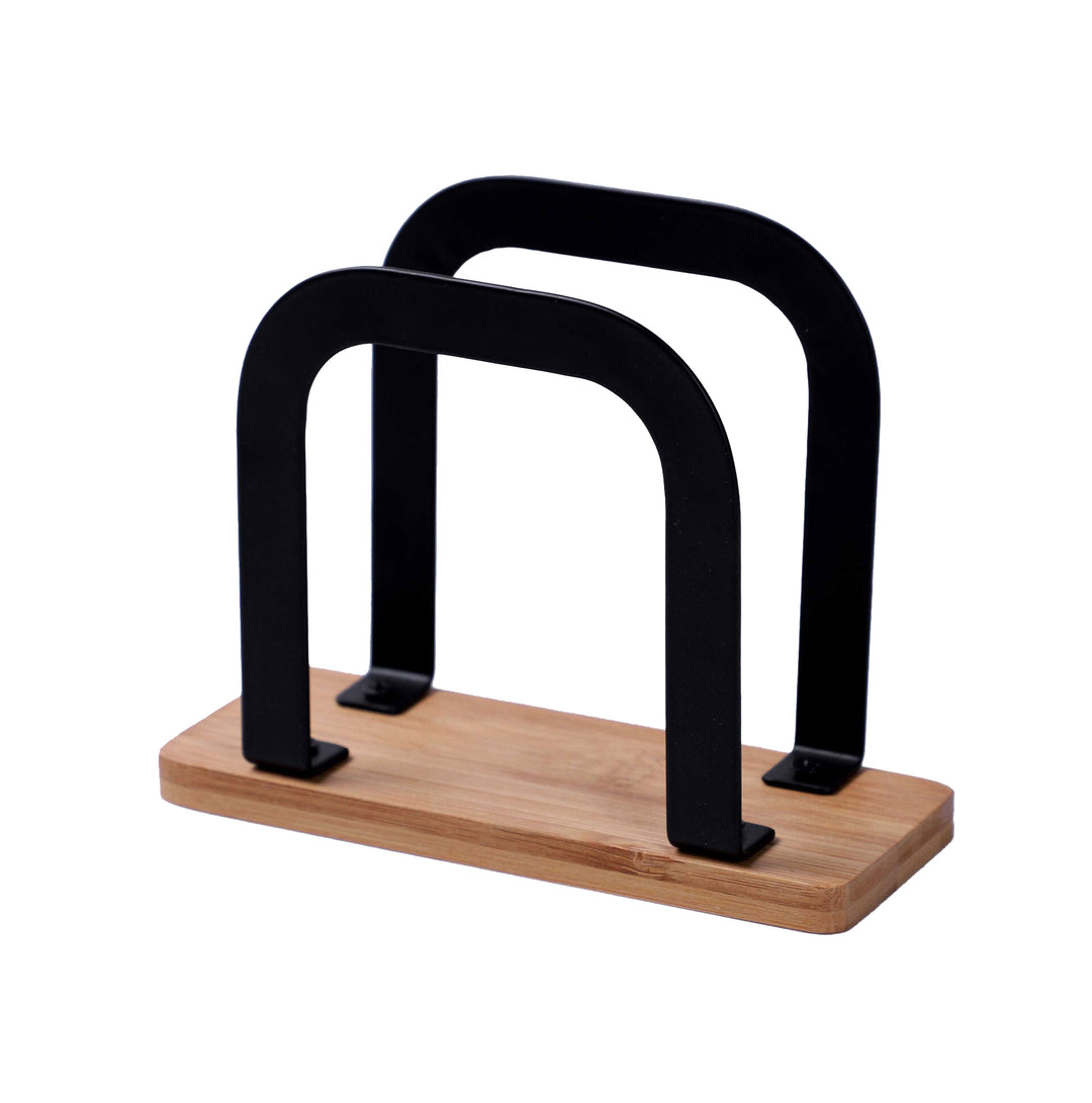 Bamboo & Black Napkin Caddy