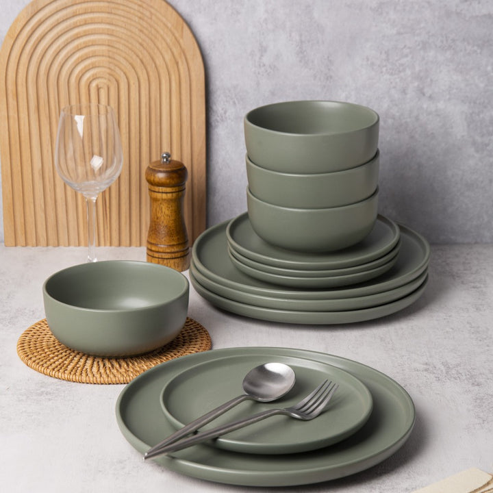 Sage Stone Dinnerware Set – 12 Piece