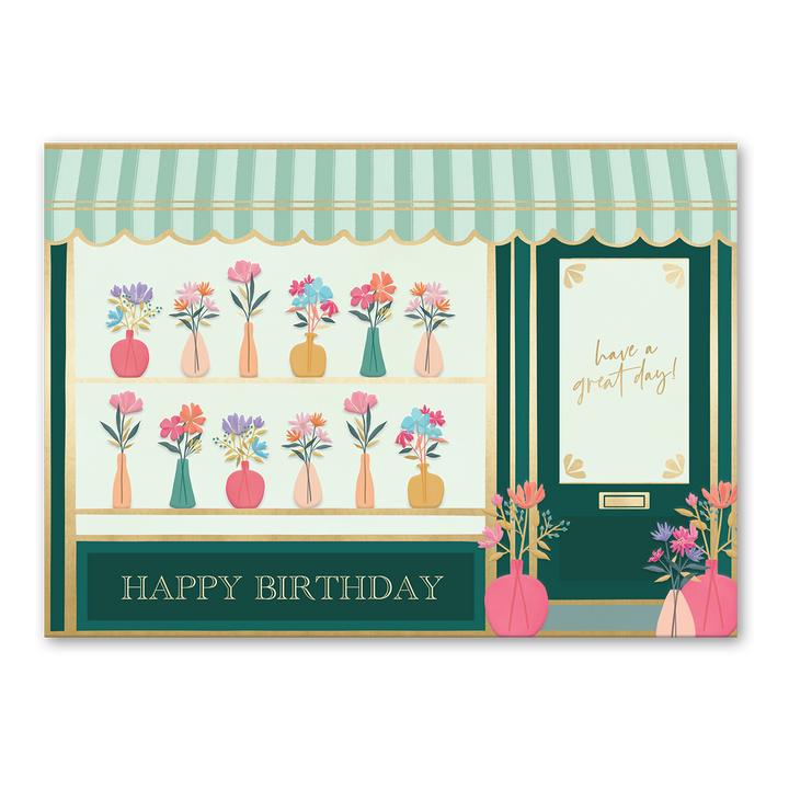 Flower Shop Birthday Card