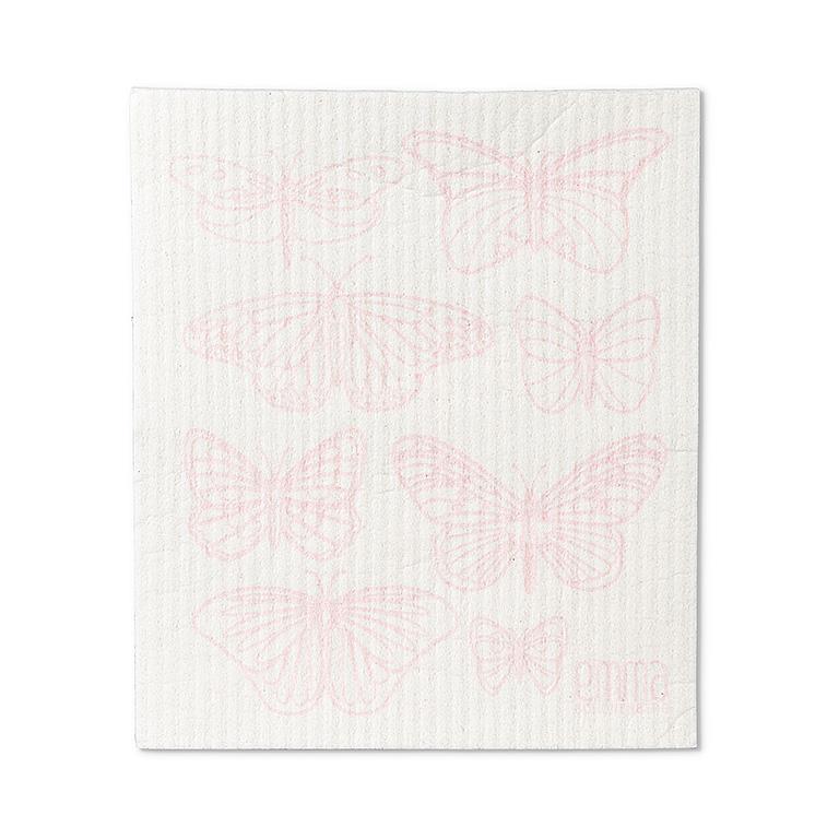 Pink Butterfly Sponge Cloth