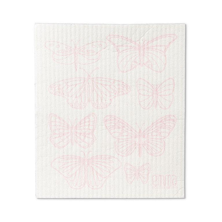 Pink Butterfly Sponge Cloth