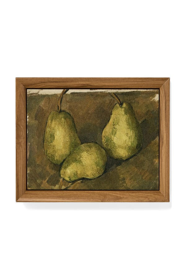 Mini Golden Pear Study in Wood Frame