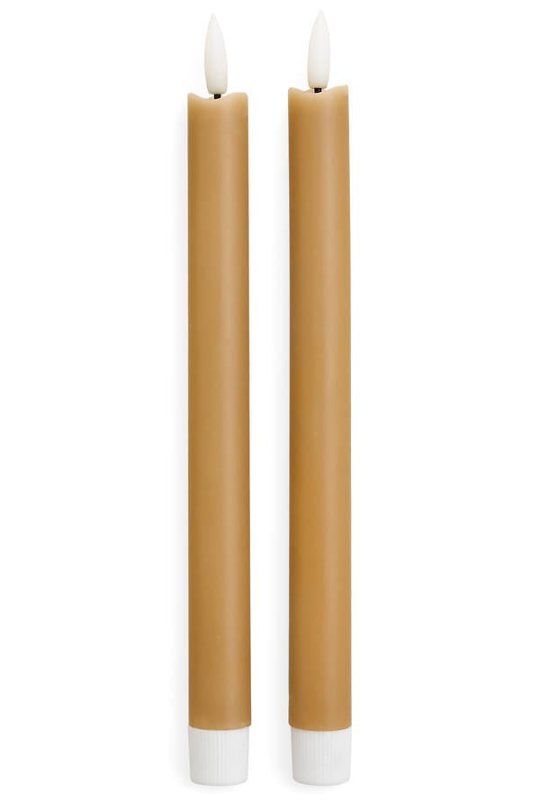 LED Taper Candle Set – Mocha Mousse (Set of 2)