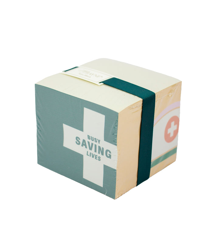 Nurse Note Block – Busy Saving Lives