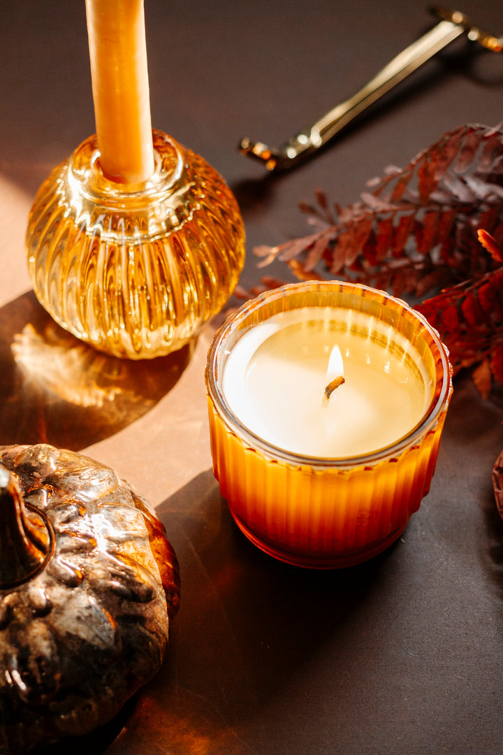 Amber Reversible Candle Holder