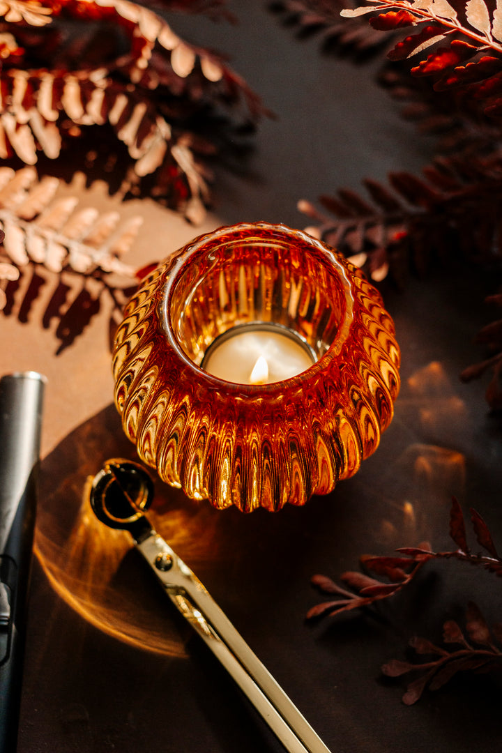 Amber Reversible Candle Holder