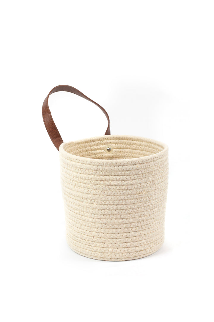 Woven Cotton Hanging Basket