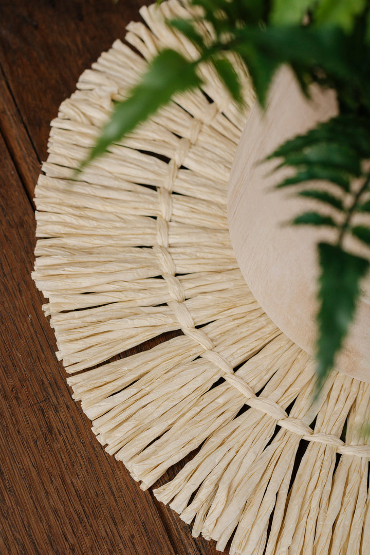 Round Paper Straw Placemat