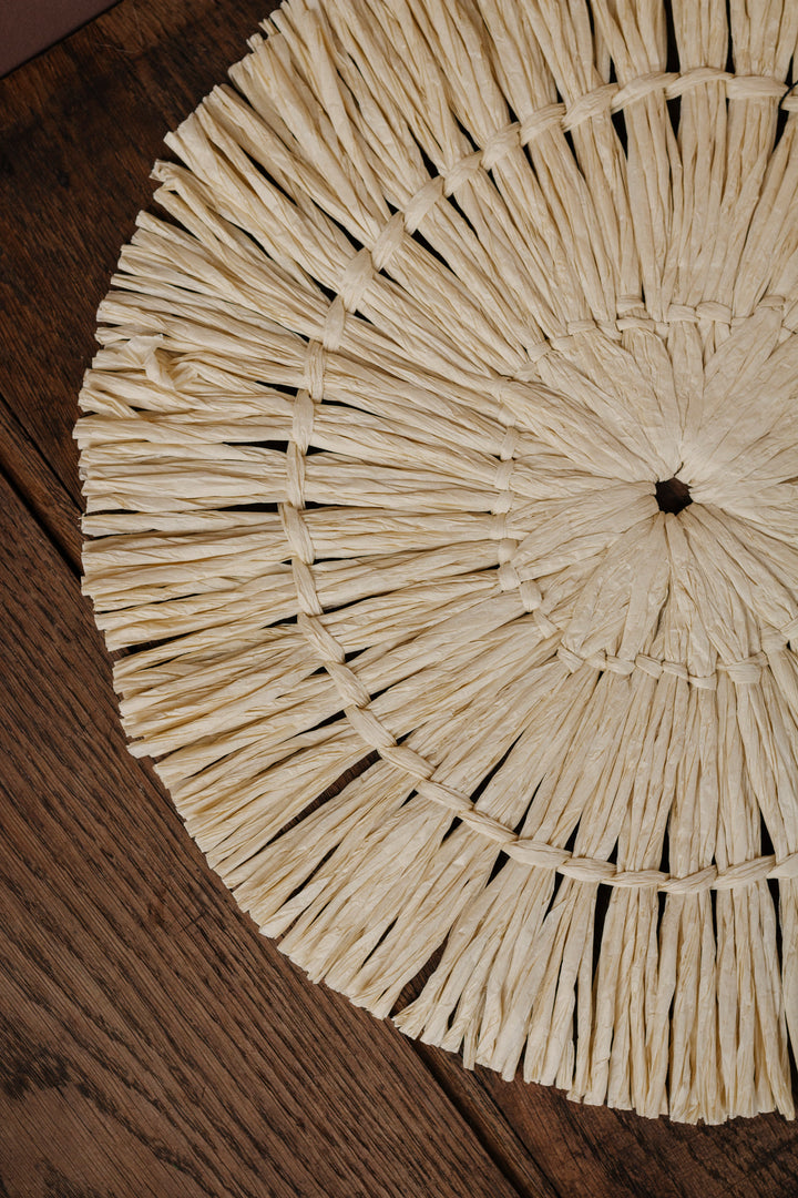 Round Paper Straw Placemat