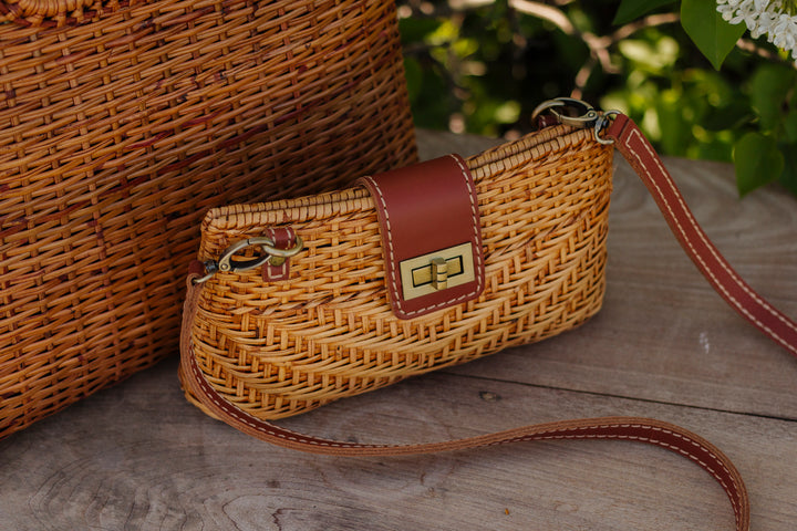 The Sundown Woven Palm Crossbody