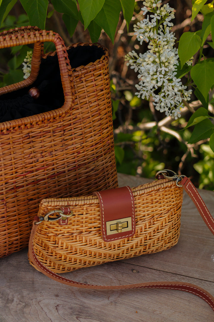 The Sundown Woven Palm Crossbody