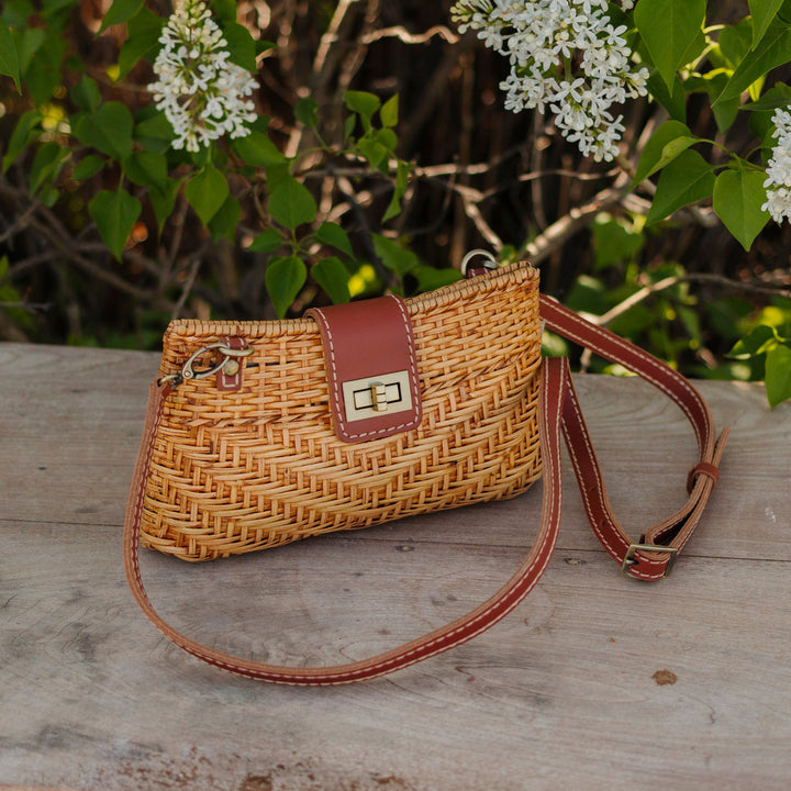 The Sundown Woven Palm Crossbody
