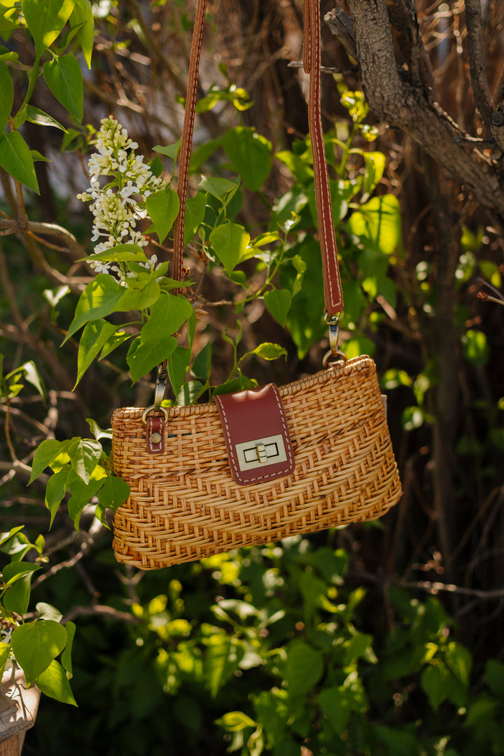 The Sundown Woven Palm Crossbody