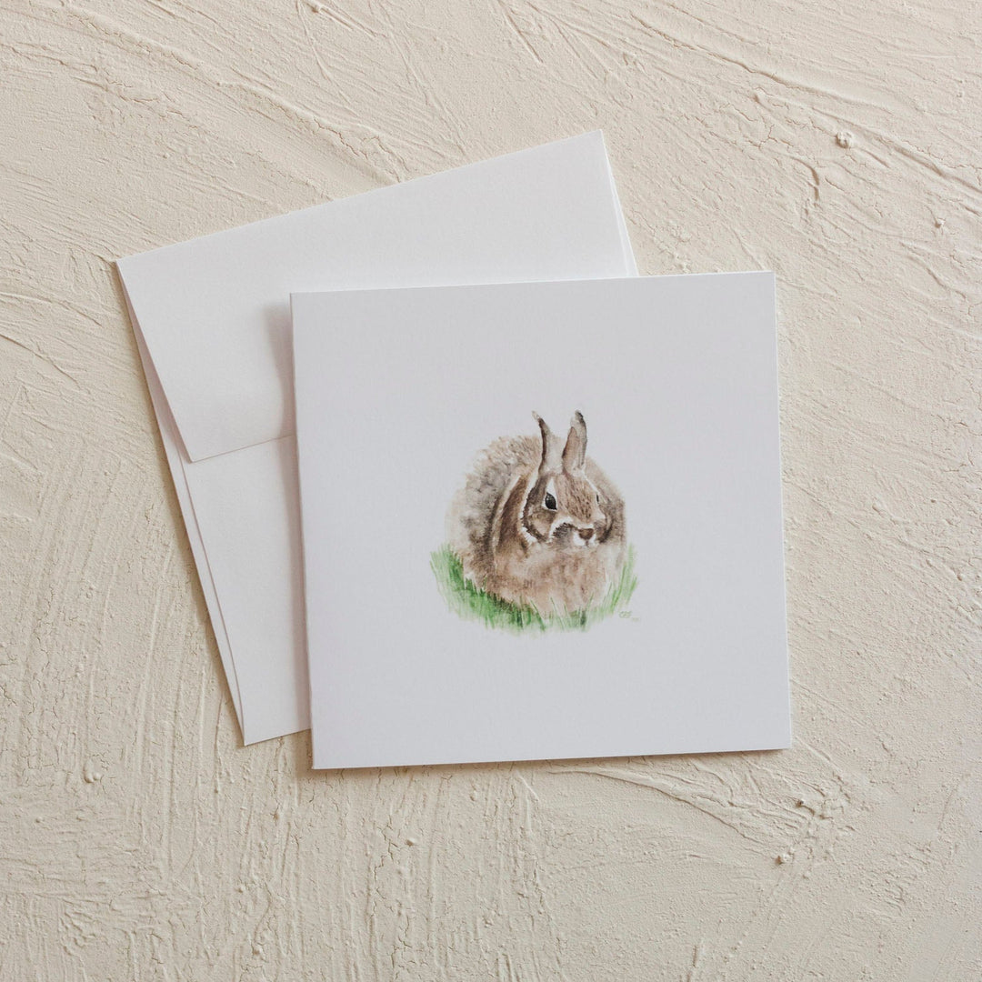 Watercolour Bunny Greeting Card