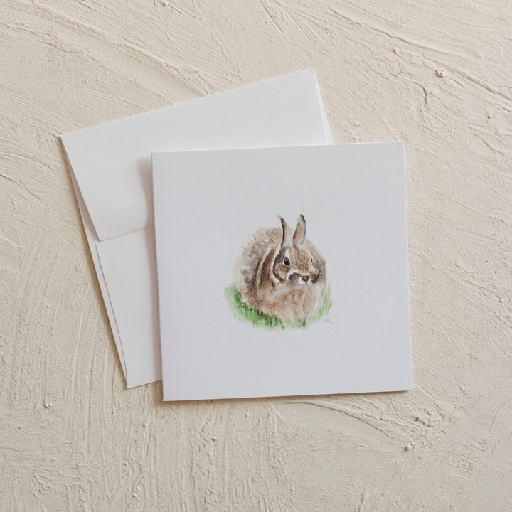 Watercolour Bunny Greeting Card