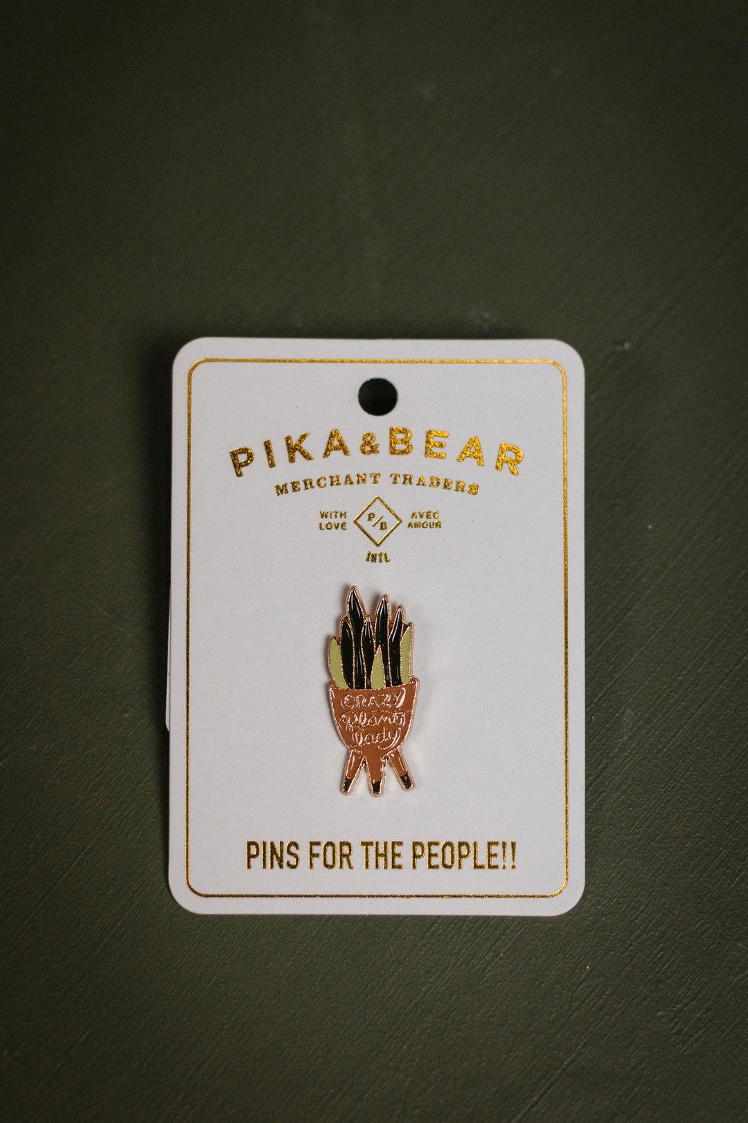 Crazy Plant Lady Enamel Pin