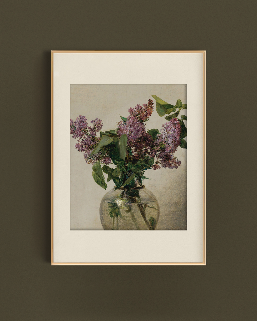 Vintage Lilac in Vase Art Print