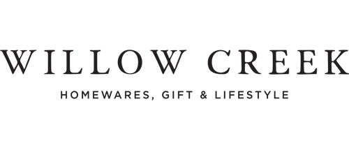 Willow Creek logo with text 'Homewares, Gift & Lifestyle' on a white background