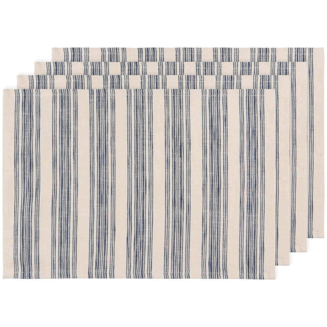 Navy French Ticking Placemat Set of 4