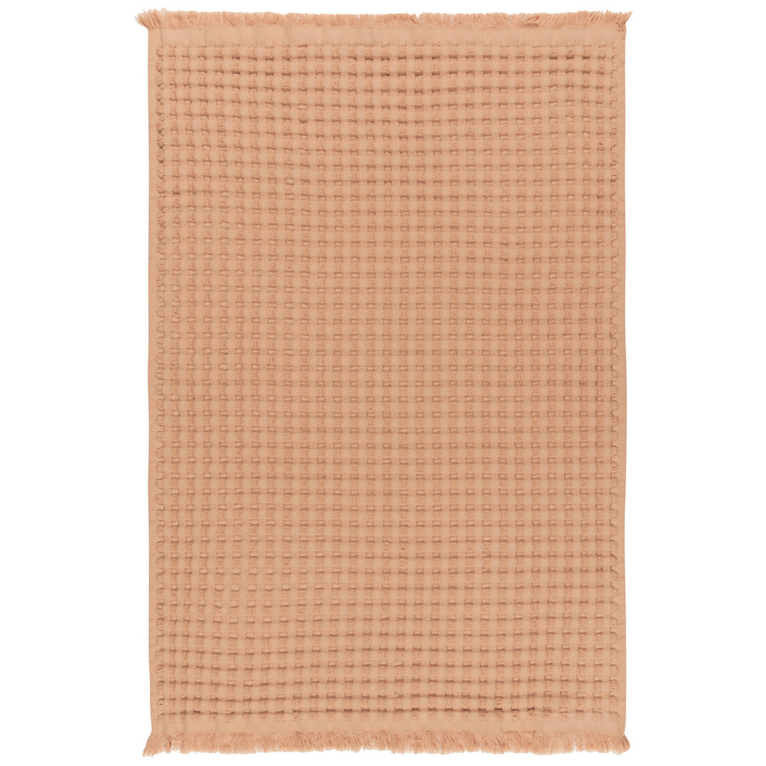 Terracotta Organic Cotton Waffle Hand Towel