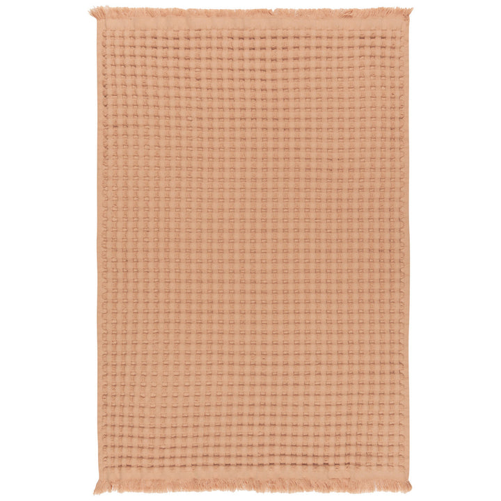 Terracotta Organic Cotton Waffle Hand Towel