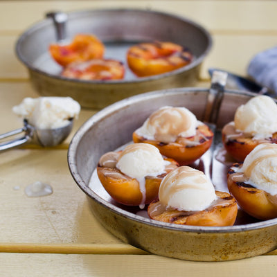 Recipe: Grilled Peaches with Salted Caramel Whisky Sauce