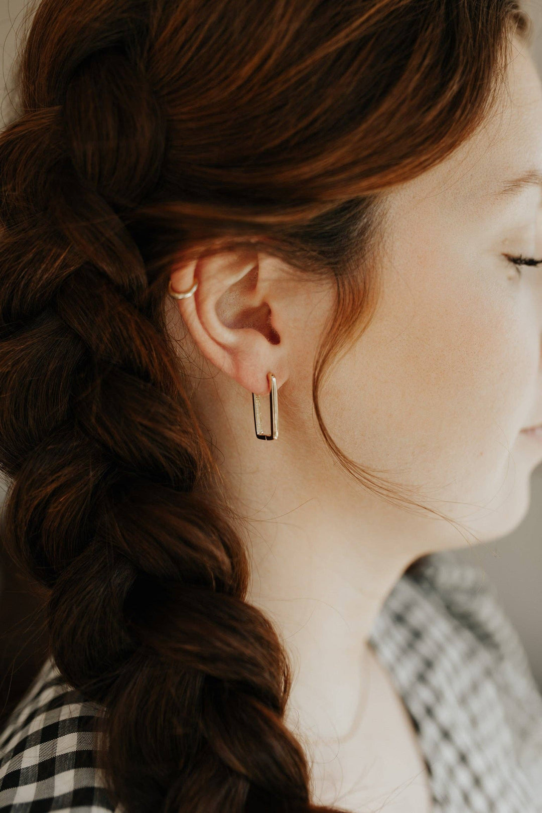 Long Rectangle Hoops | Sydney Rose Co.