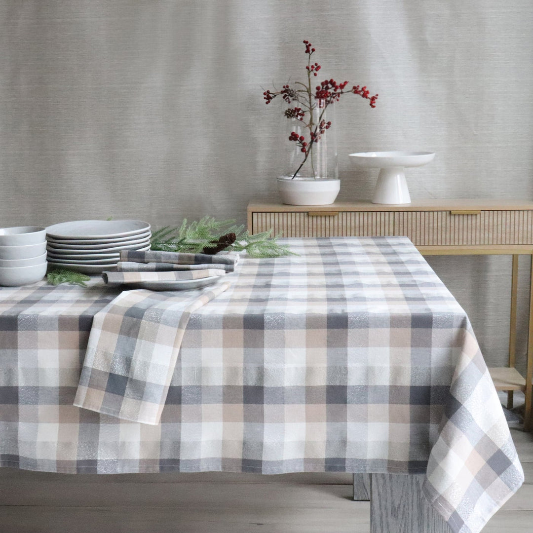 Frosted Check Tablecloth