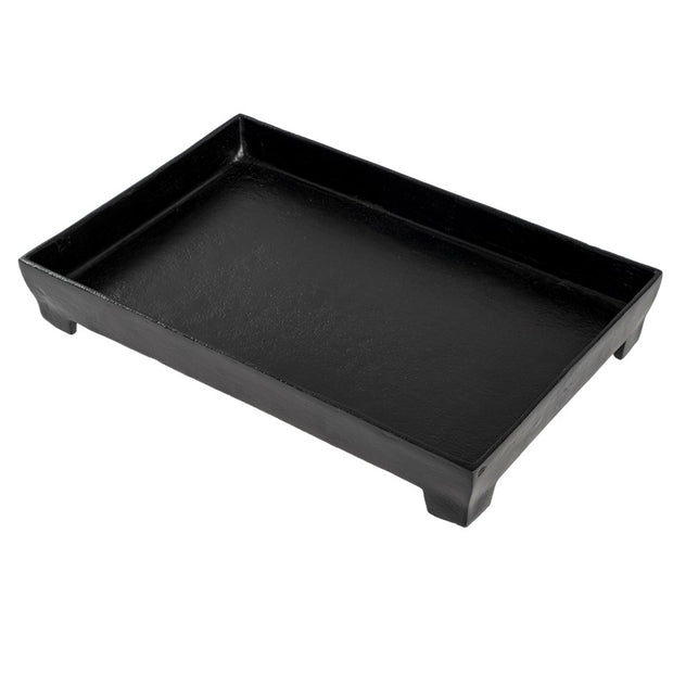 Black Footed Metal Tray