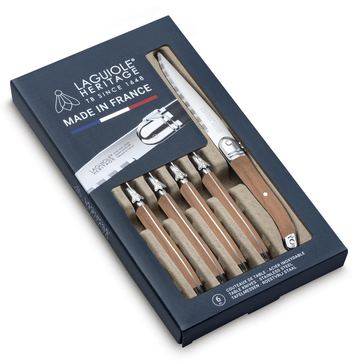 Laguiole Walnut Steak Knives Set of 6