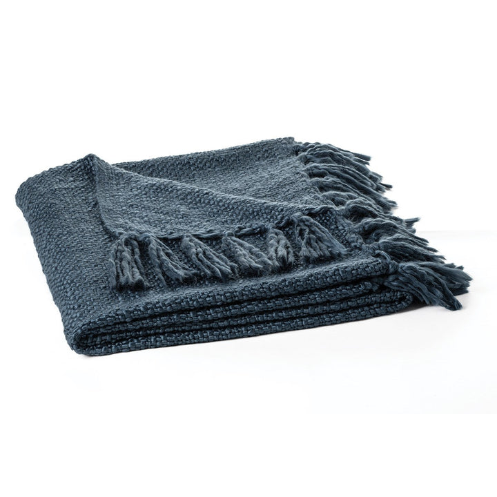The Shale Throw Blanket in Deep Navy
