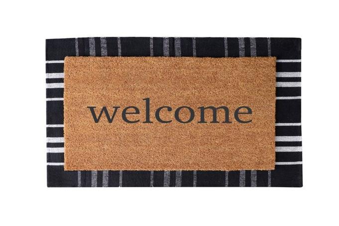 Welcome Layered Doormat Set of 2