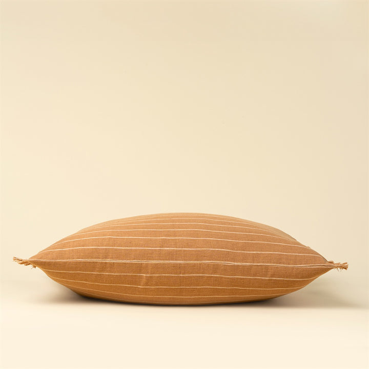 Terracotta Handloom Stripe Pillow