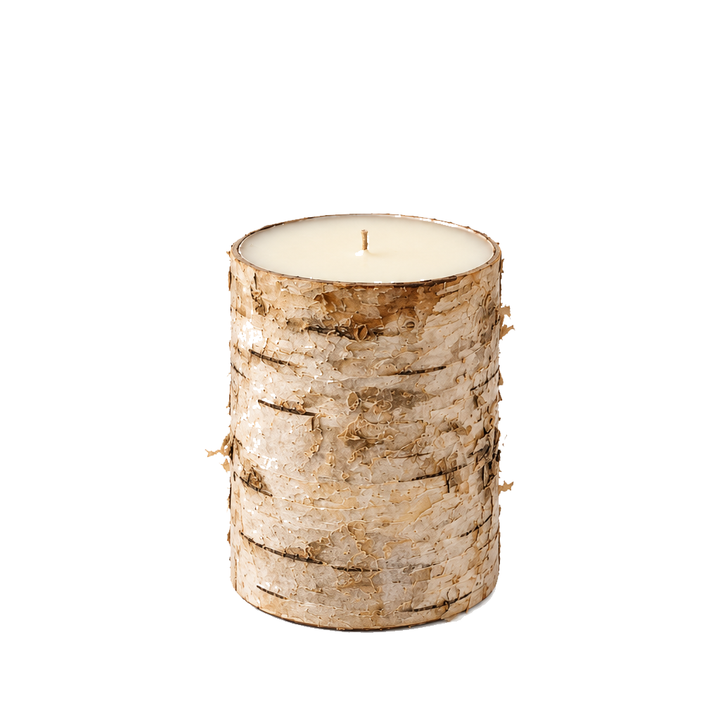 Natural Birch Bark Pillar Candle