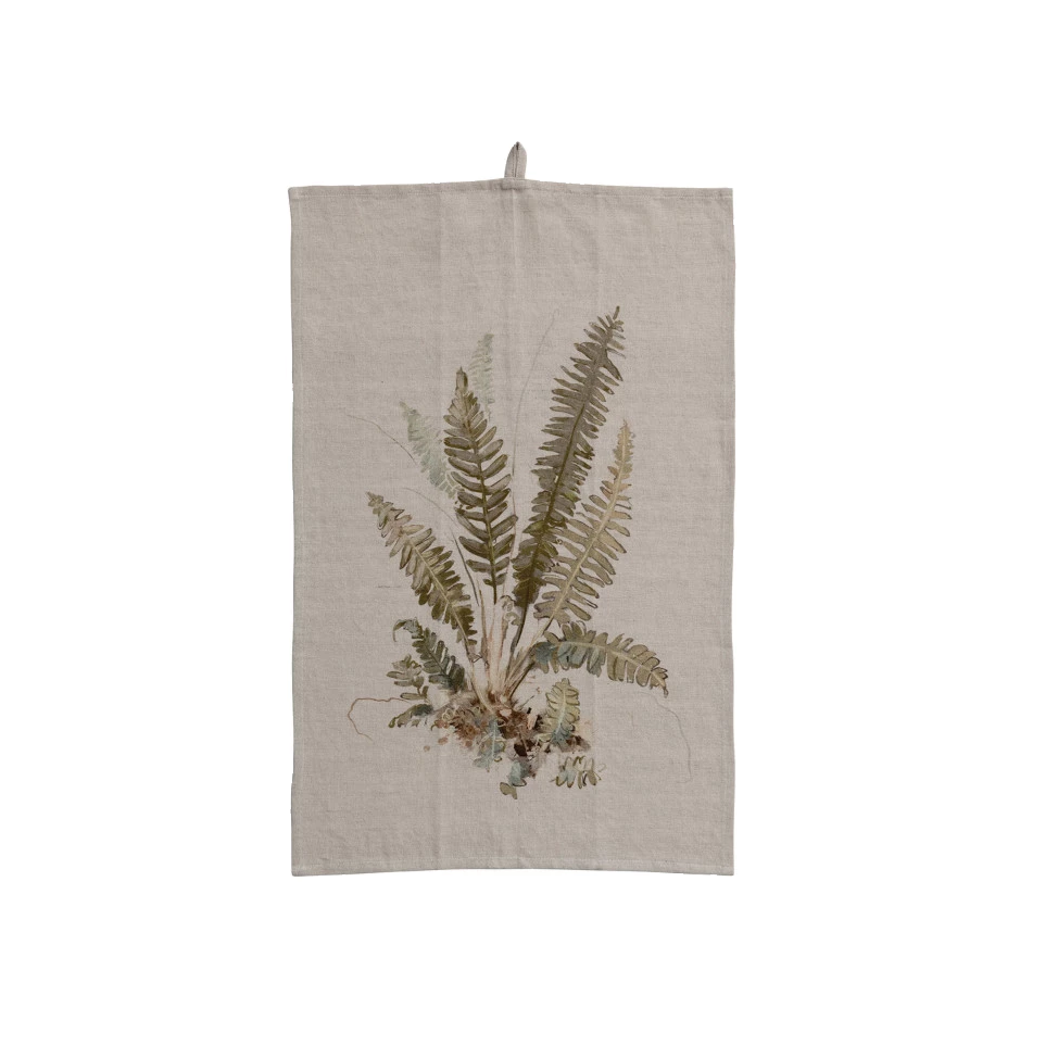 Botanical Cotton & Linen Tea Towel