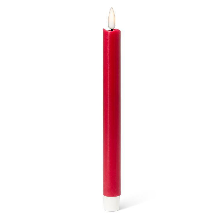 Red LED Taper Candles Set of 2