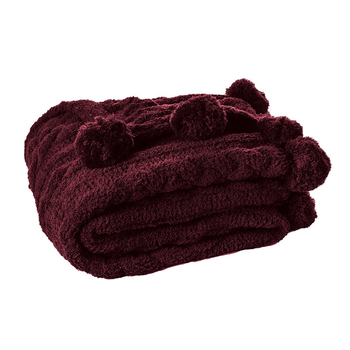 The Sunday Throw Blanket in Burgundy