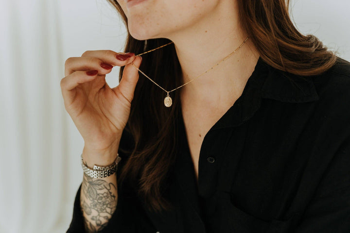Mini Oval Gold Filled Locket Necklace