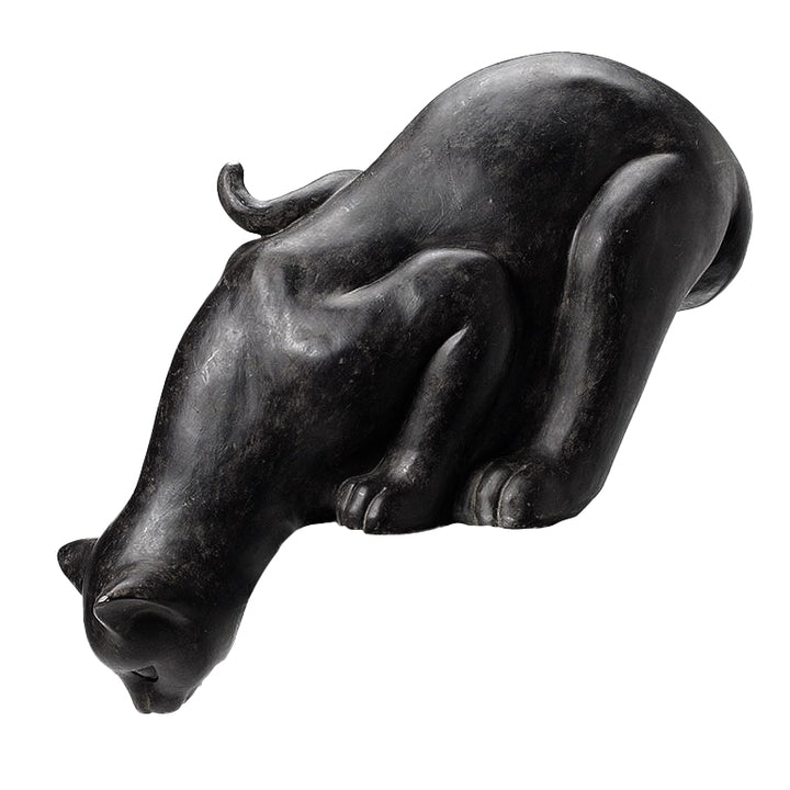 The Curious Watcher – Resin Cat Sculpture