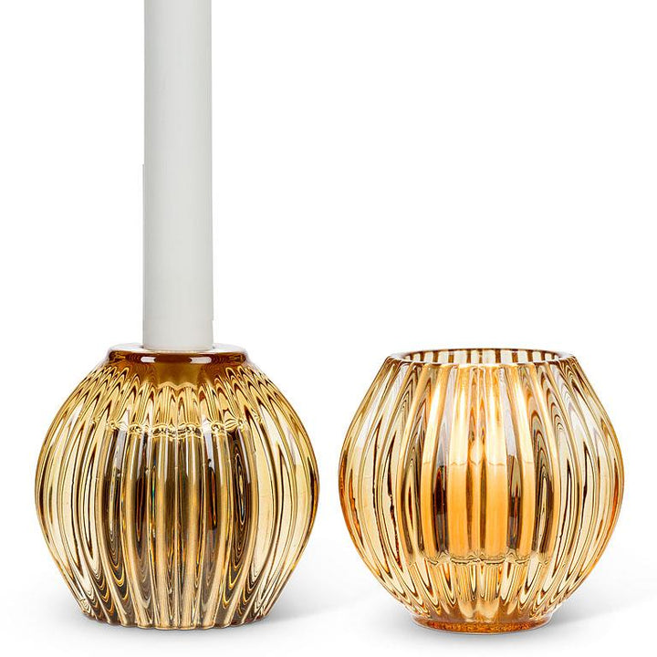 Amber Reversible Candle Holder