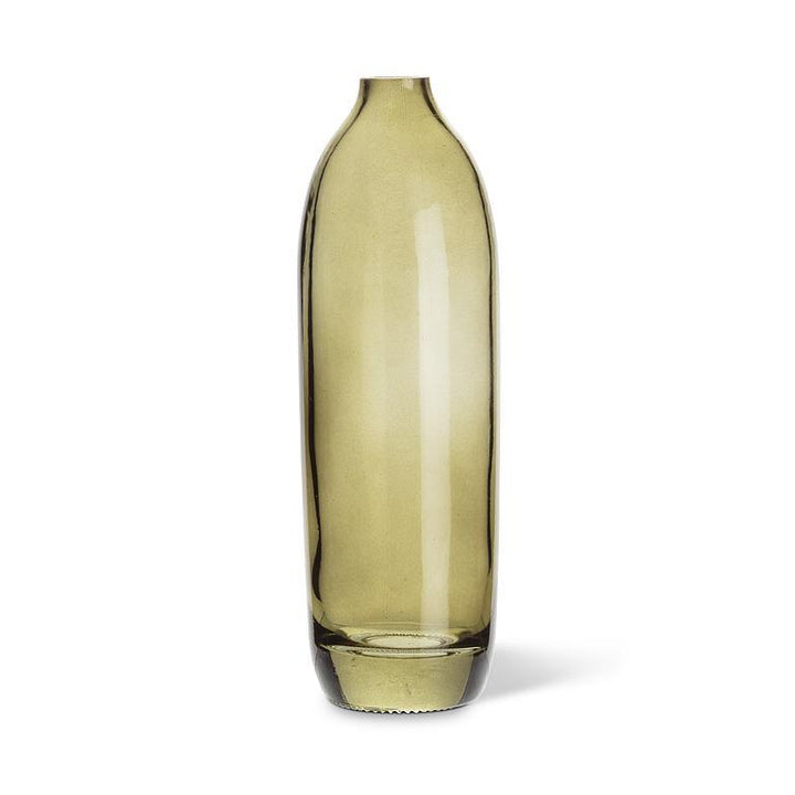 Olive Glass Bud Vase