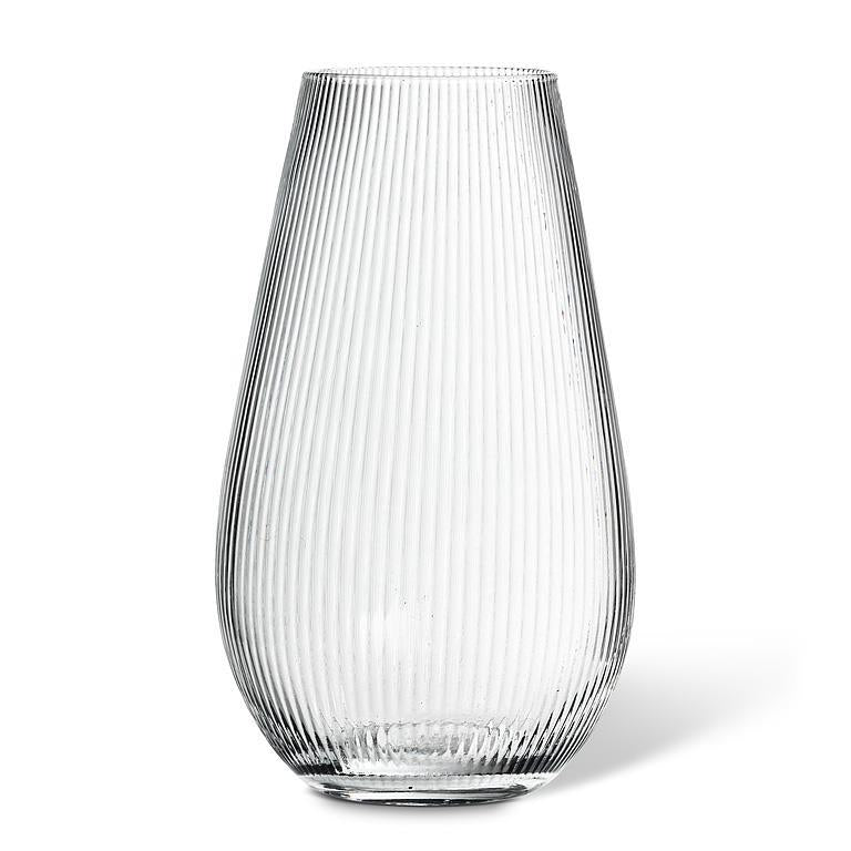Ribbed Glass Vase